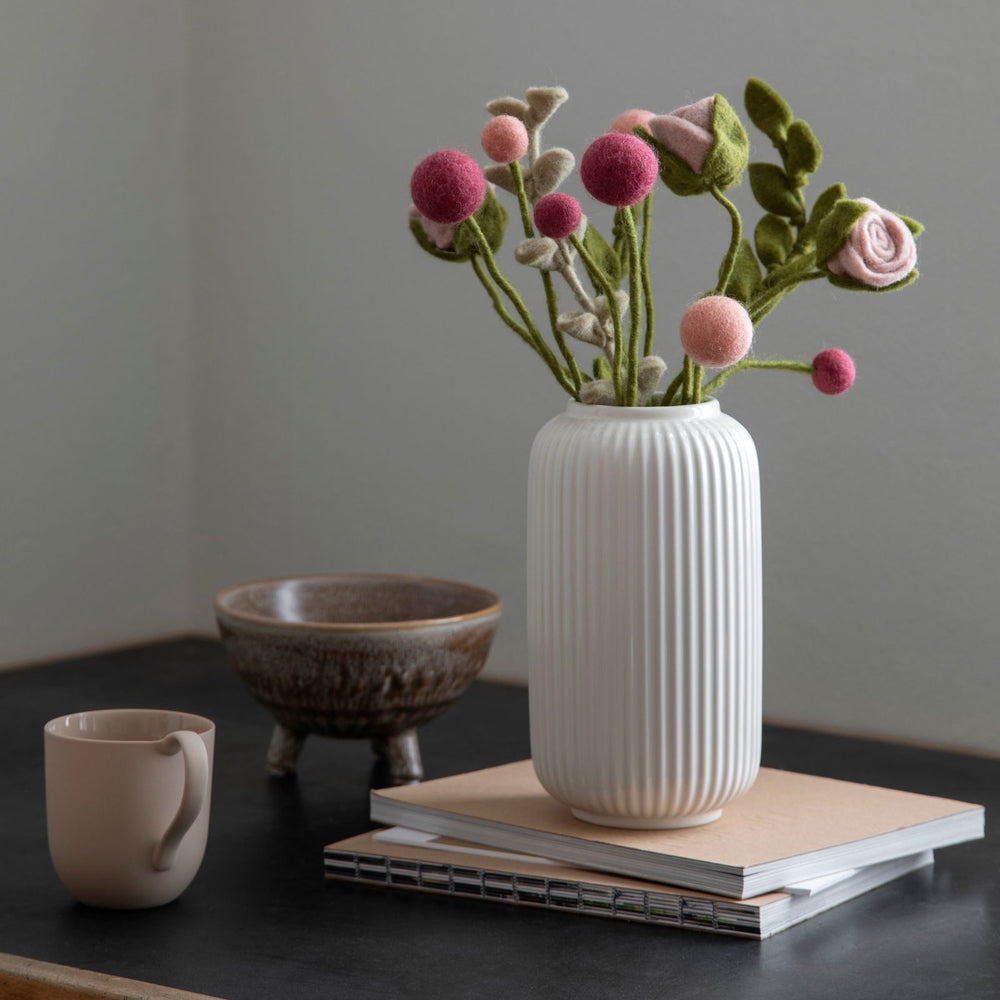 Gry & Sif Rose Felted Flower Dusty Rose