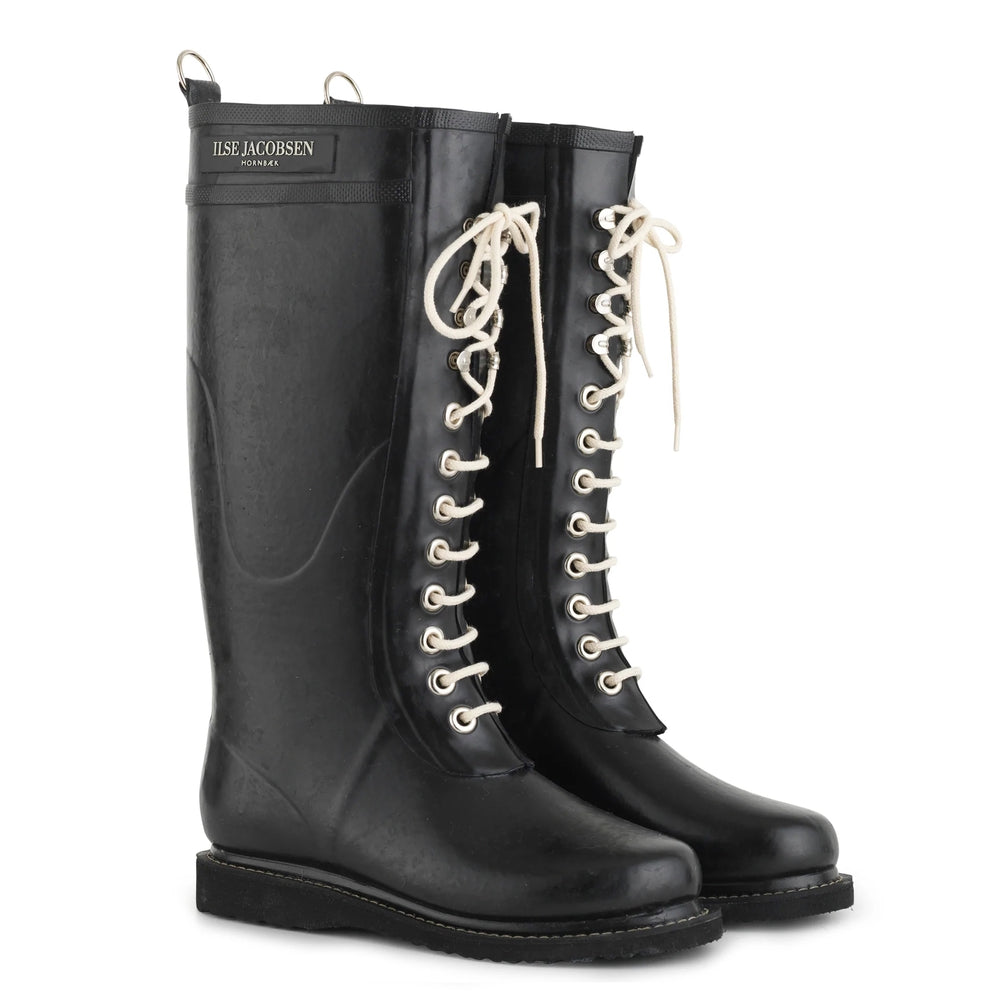 Ilse Jacobsen Long Lace Boots Black