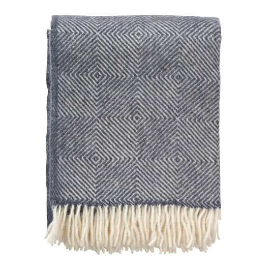 Klippan Gooseye Recycled Wool Blanket Smokey Blue