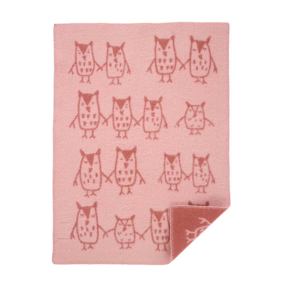 Klippan Hand In Hand Baby Wool Blanket Rose