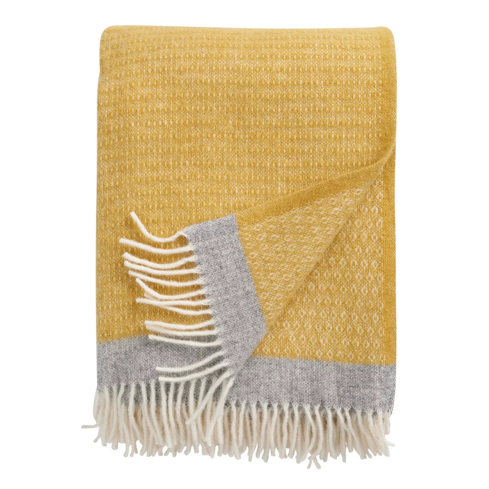 Klippan Harald Organic Wool Blanket Yellow