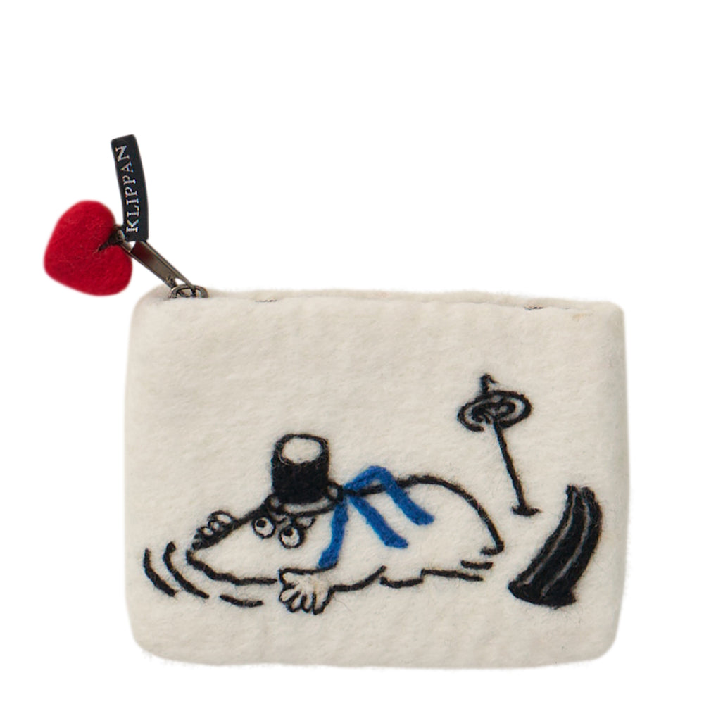 Klippan Moomin Father Skiing Hand Felted Purse