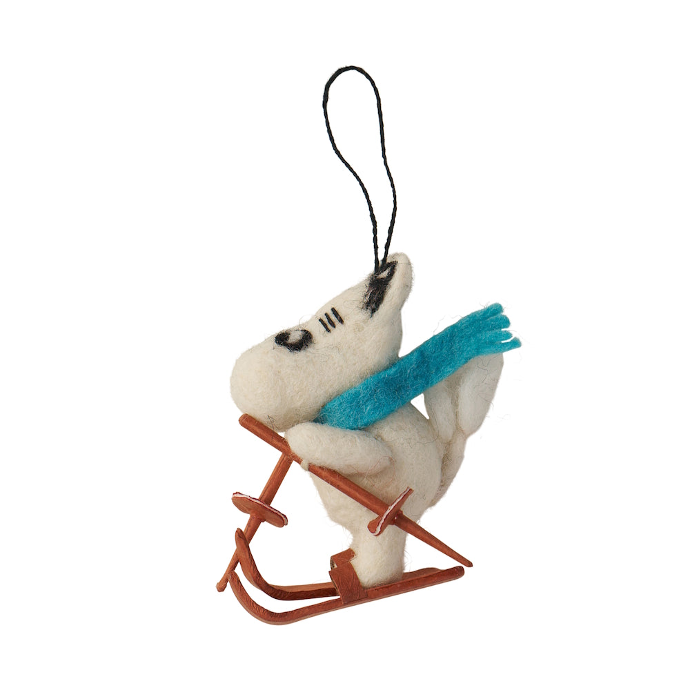 Klippan Moomin On Skis Felted Decoration