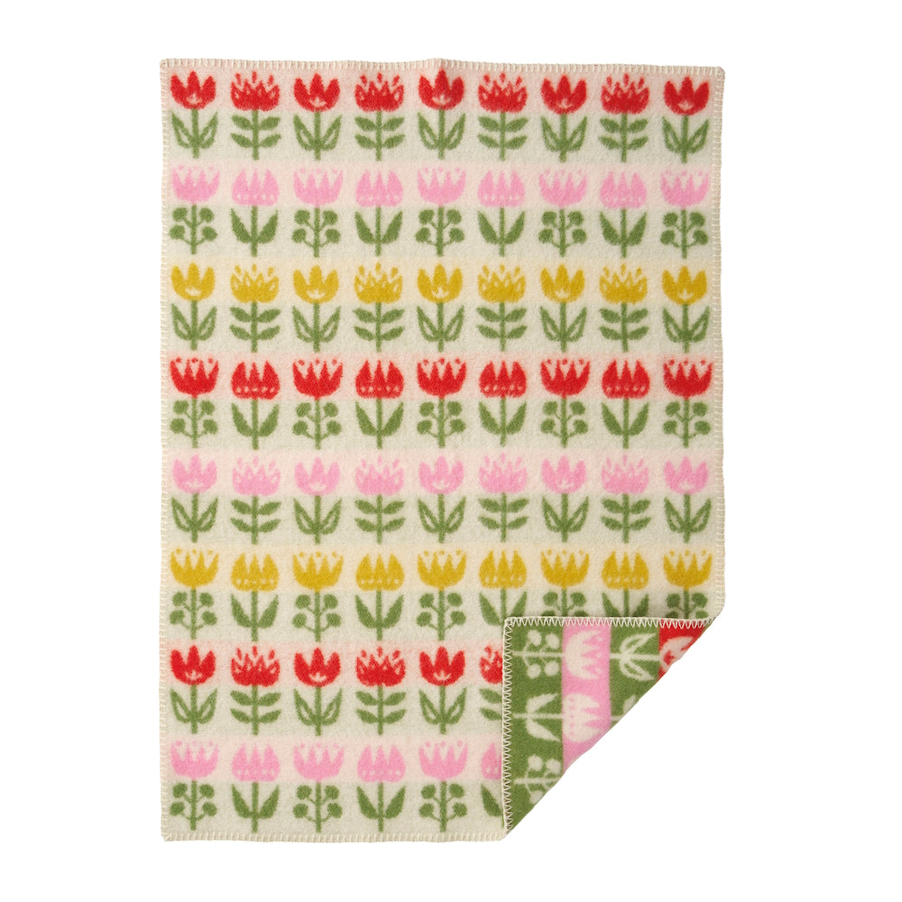 KlippanTulipBabyWoolBlanket