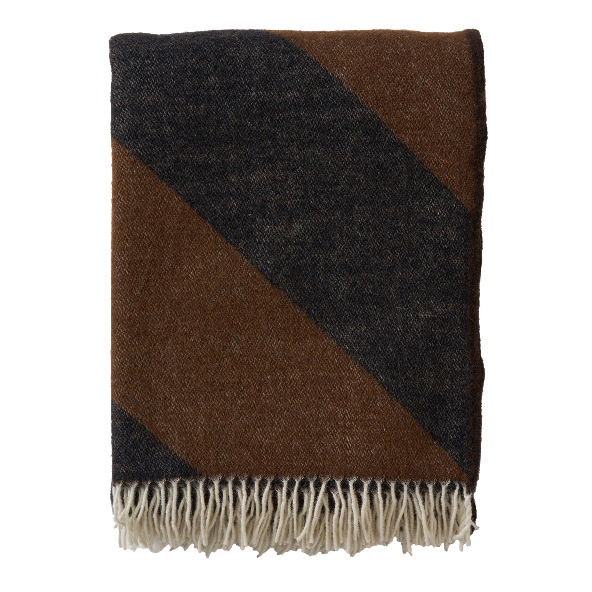Klippan Angle Merino Wool Blanket Cocoa-Black
