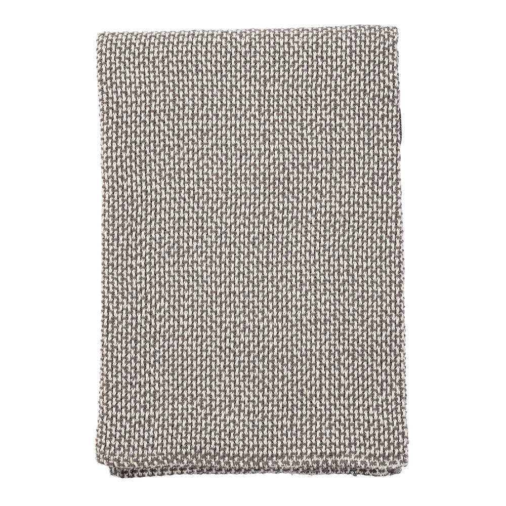 Klippan Basket Cotton Blanket Grey
