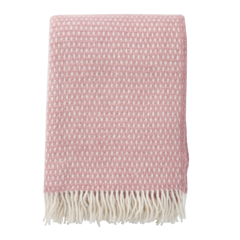 Klippan Knut Brushed Wool Blanket Pink