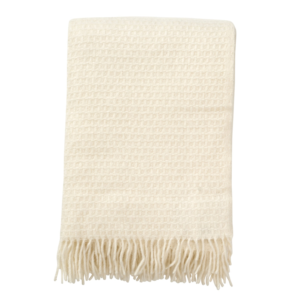Klippan Knut Brushed Wool Blanket White