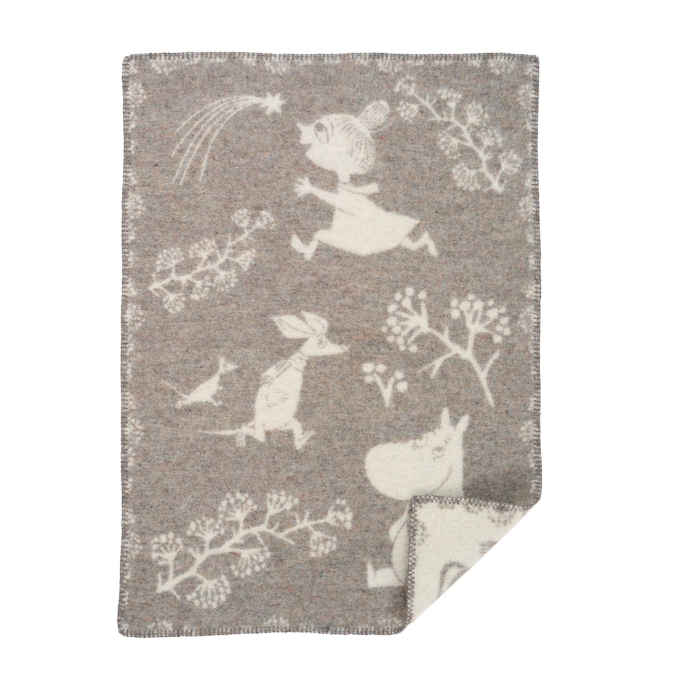 Klippan Moomin Winterland Baby Wool Blanket Grey