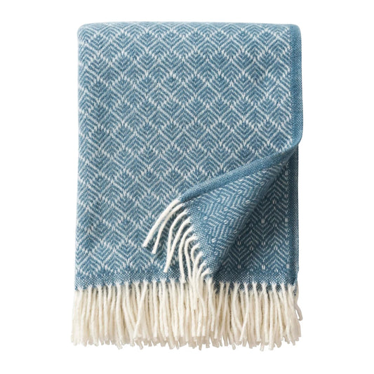 Klippan Pampas Eco Wool Blanket Blue