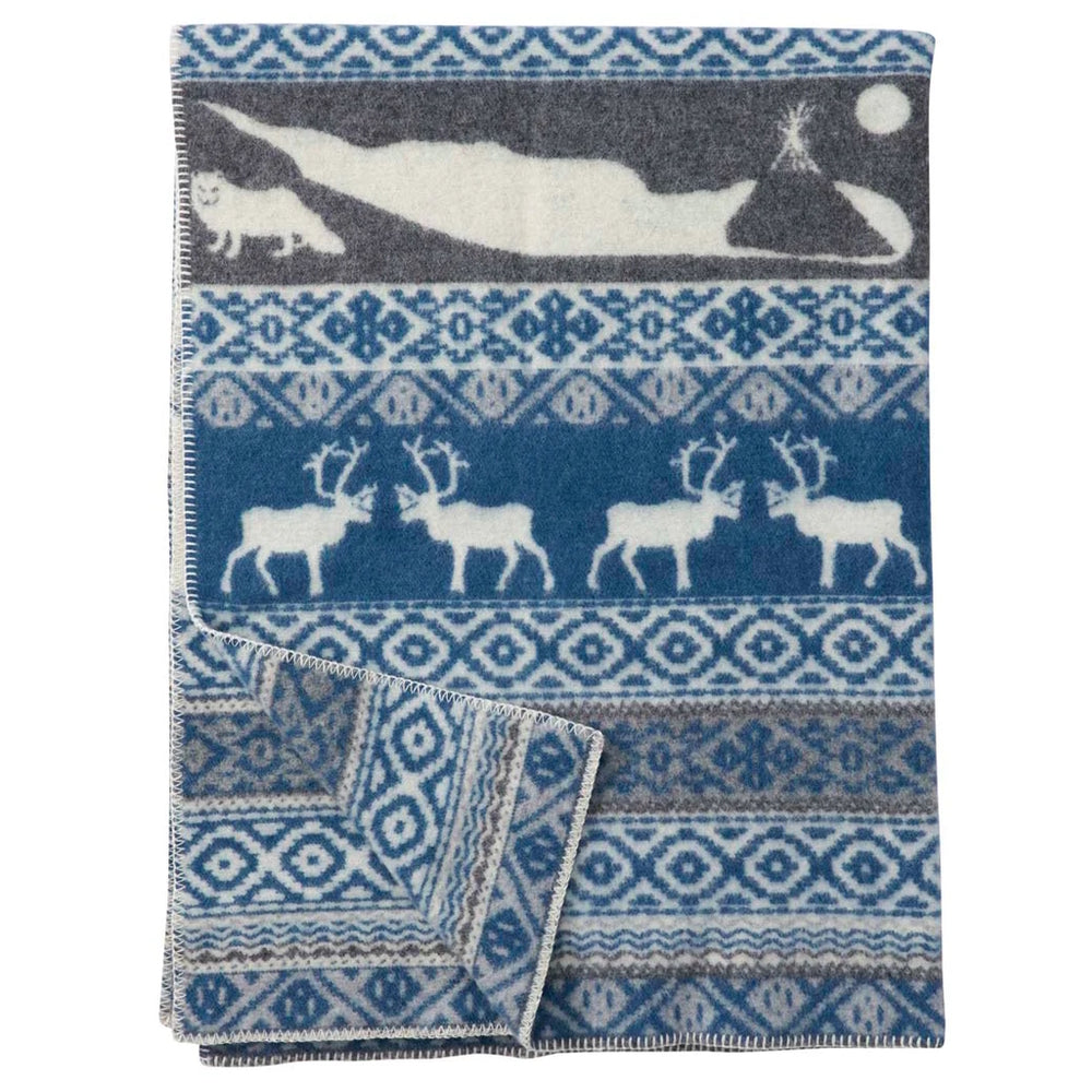 Klippan Sarek Wool Blanket Blue-Grey