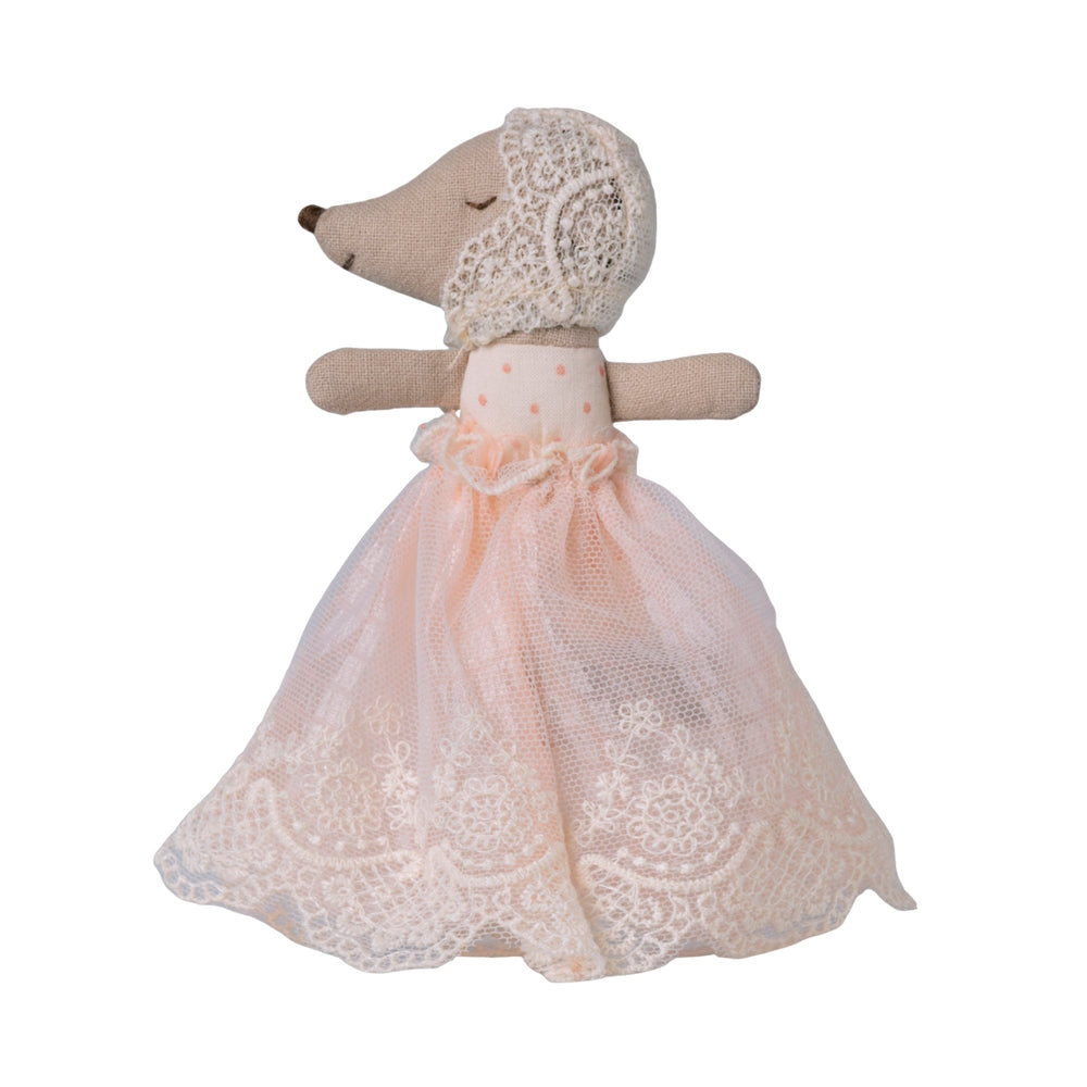 Maileg Baby Mouse in Gown Powder