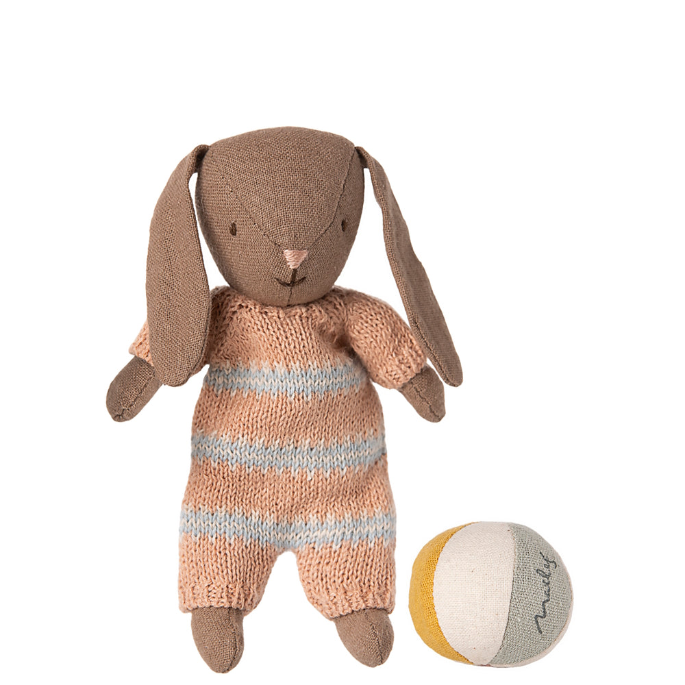 Maileg Bunny Set Micro Brown Dusty Rose