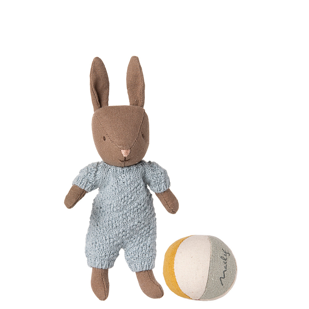 Mailer Danish Design Rabbit Maileg Rabbit Set Micro Brown Blue – Sweet Bunny Toy – Nordic Fusion Store