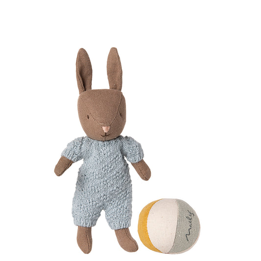 Maileg Rabbit Set Micro Brown Blue