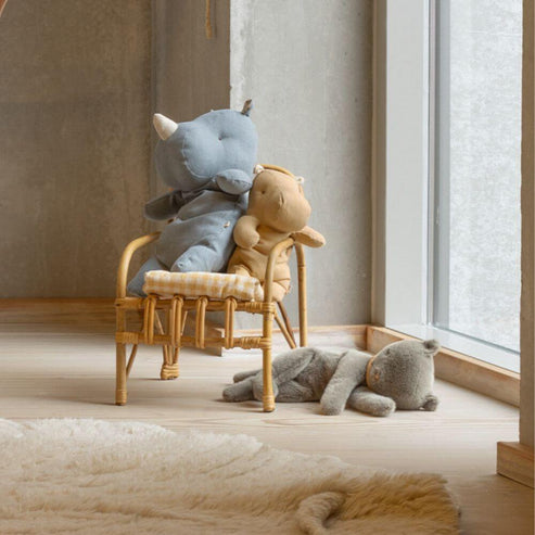 Maileg Sleeping Kitten Plush, Small - Cream Peach main image 1