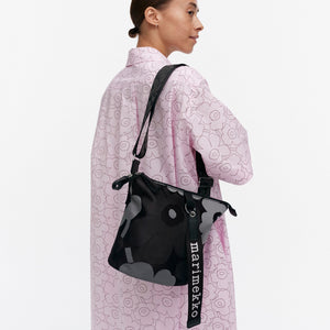 Marimekko Carry All Unikko Shoulder Bag Dark Grey