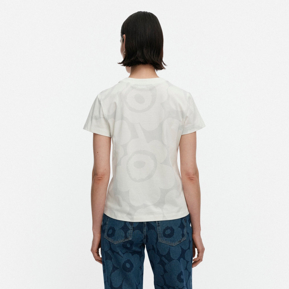 Marimekko Heleys Unikko Cotton T-Shirt White