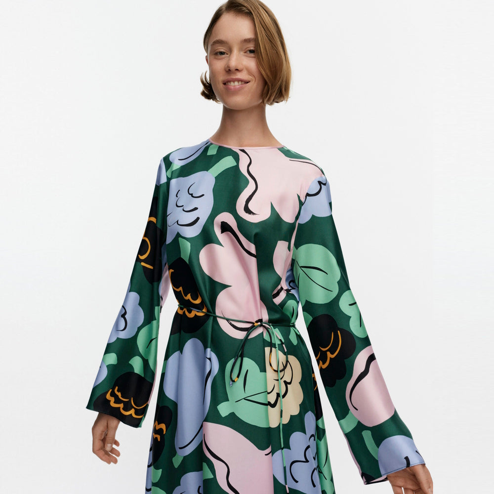 Marimekko Kaunista Kukasta Kukkaan Silk Dress