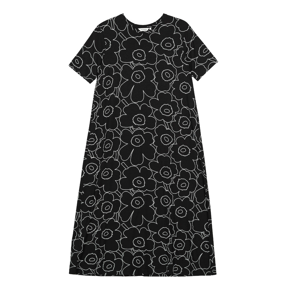 Marimekko Sopiva Unikko Dress – Cotton Linen A-Line in Bold Print