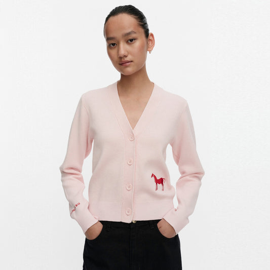 Marimekko Lahelle Musta Tamma Cotton Cardigan