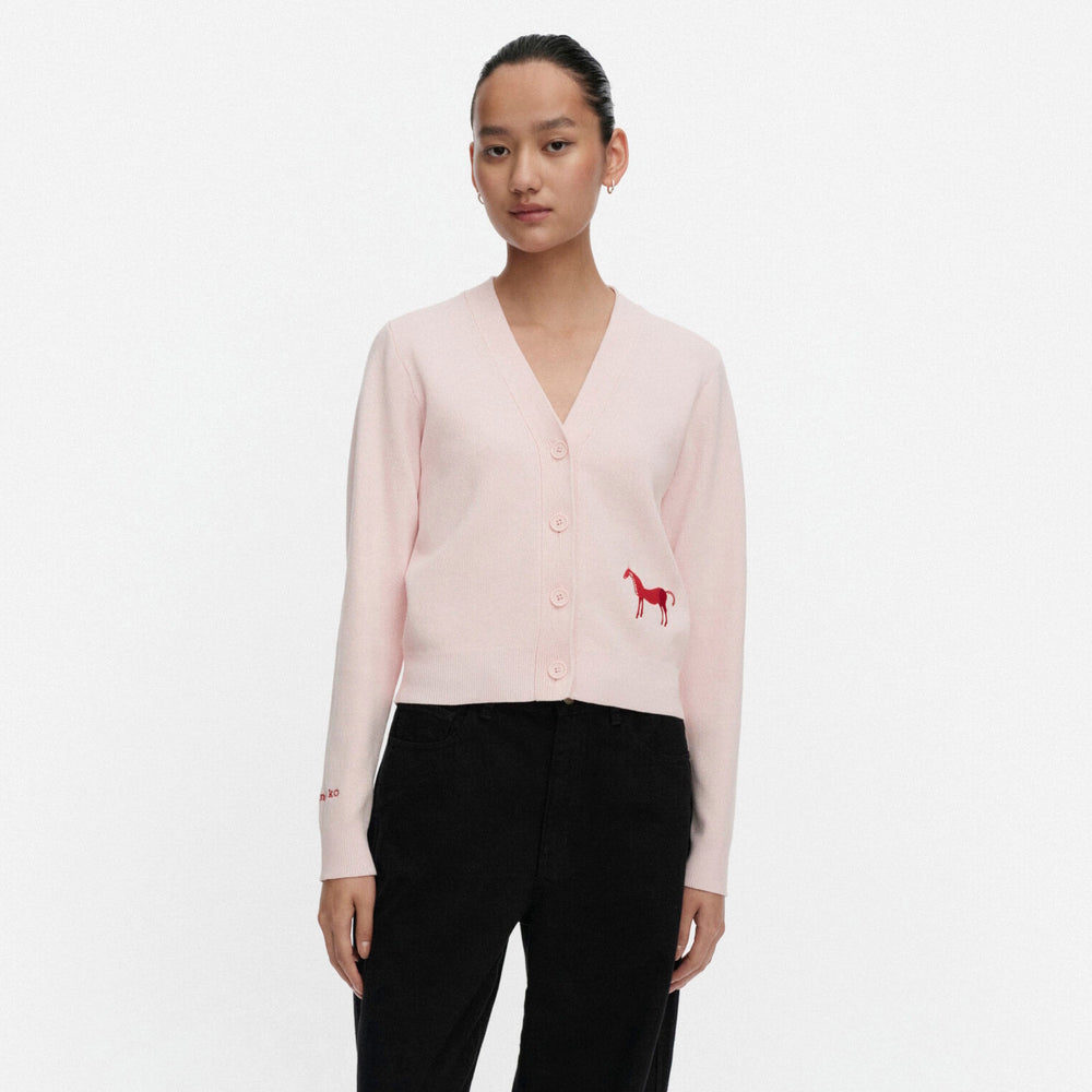 Marimekko Lahelle Musta Tamma Cotton Cardigan