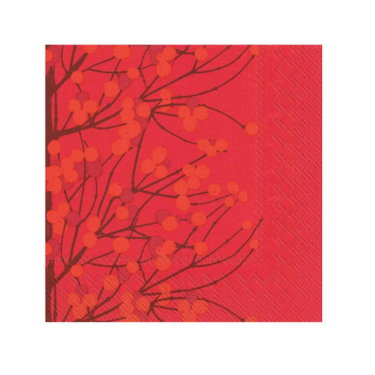 Marimekko Lumimarja Red Cocktail Napkin