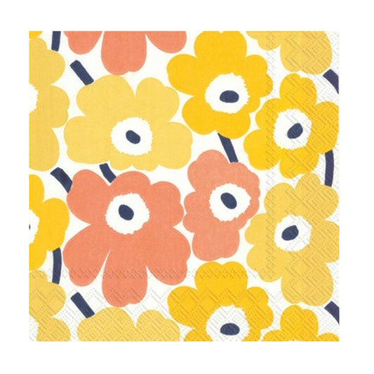 Marimekko-mini-unikko-yellow-napkin