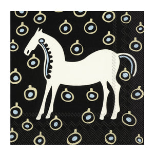 Marimekko Musta Tamma Brown Napkin