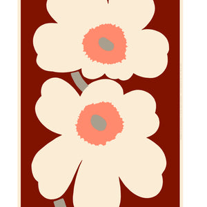 Marimekko Unikko Anniversary Cotton Sateen Fabric Cherry