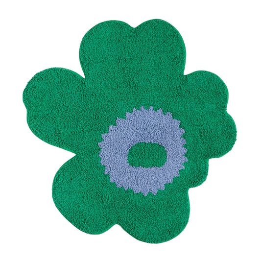 Marimekko Unikko Bath Mat Green-Light Blue
