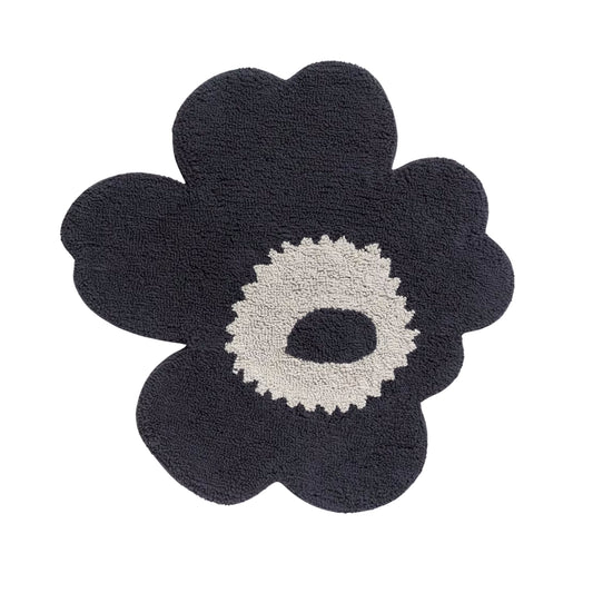 Marimekko Unikko Cotton Bath Mat Charcoal