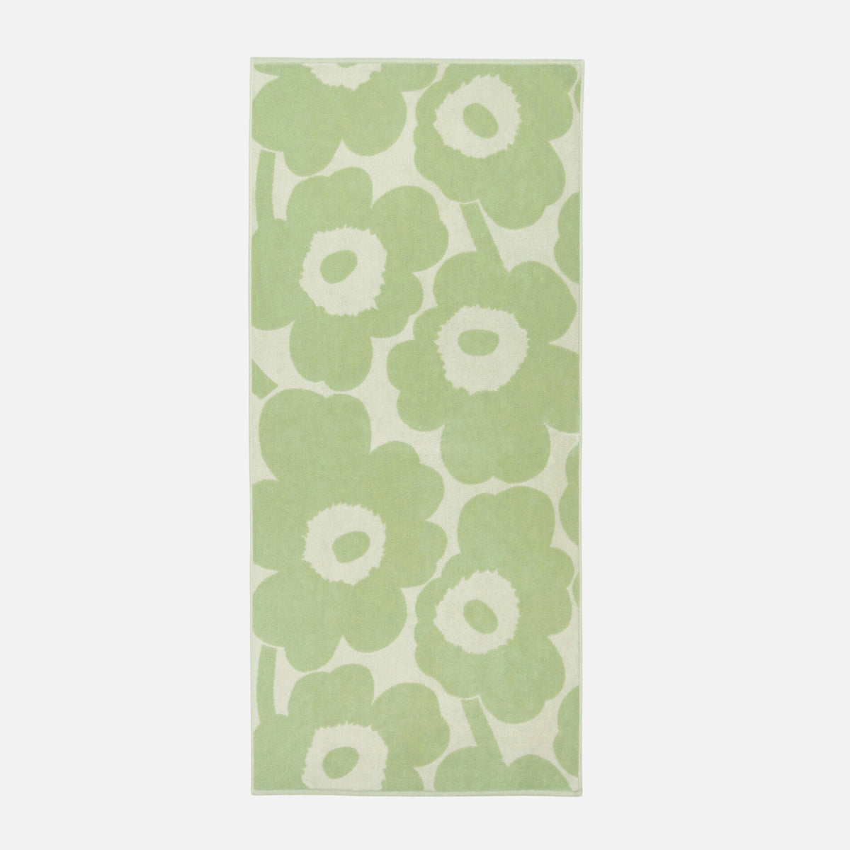 Marimekko-unikko-cotton-bath-towel-sage
