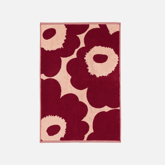 Marimekko-unikko-cotton-hand-towel-cherry