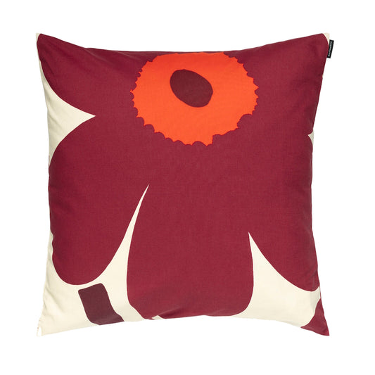 Marimekko Unikko Cushion Cover Burgundy