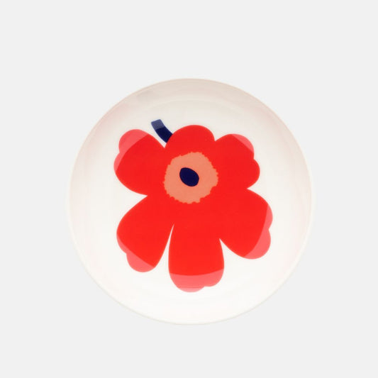 MarimekkoUnikkoDeepPlate13cmRed1