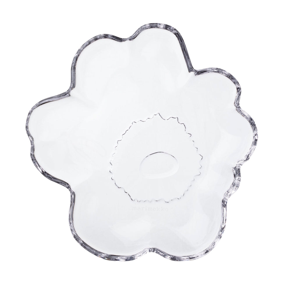 Marimekko Unikko Glass Plate 13cm Clear