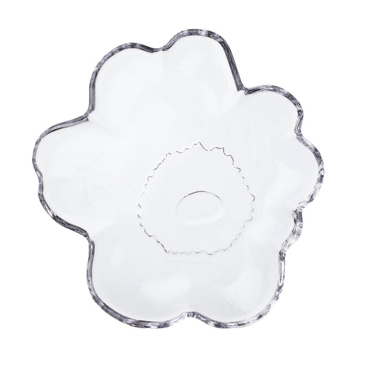 Marimekko Unikko Glass Plate 13cm Clear