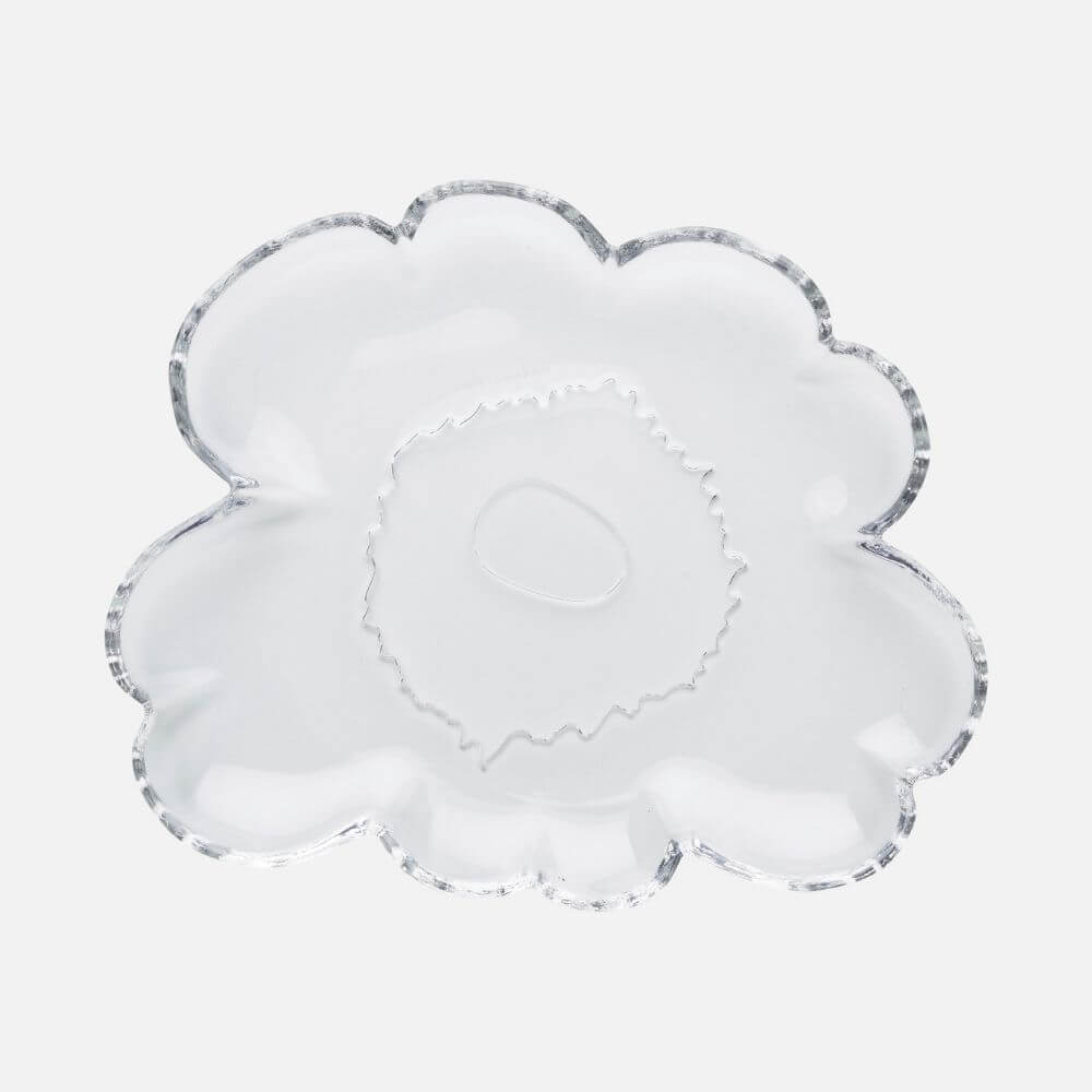Marimekko Unikko Glass Plate 20cm Clear