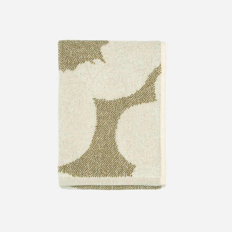 Marimekko Unikko Guest Towel Green Umber