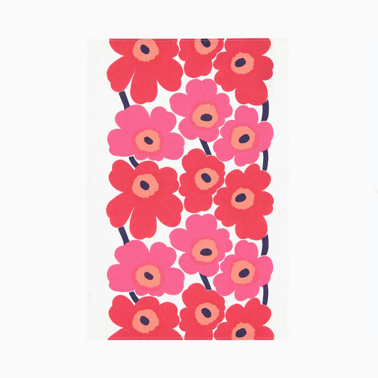 Marimekko-unikko-tea-towel-red