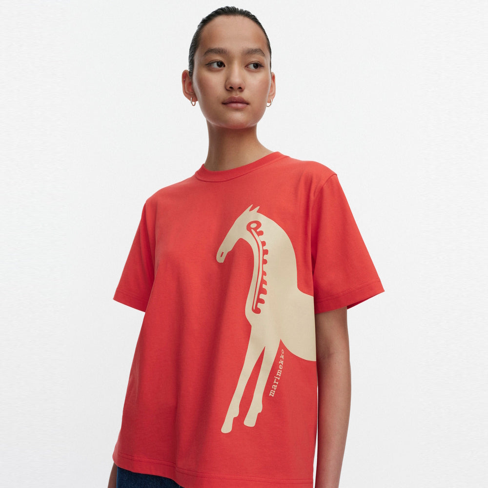 Marimekko Else Musta Tamma Cotton T-Shirt