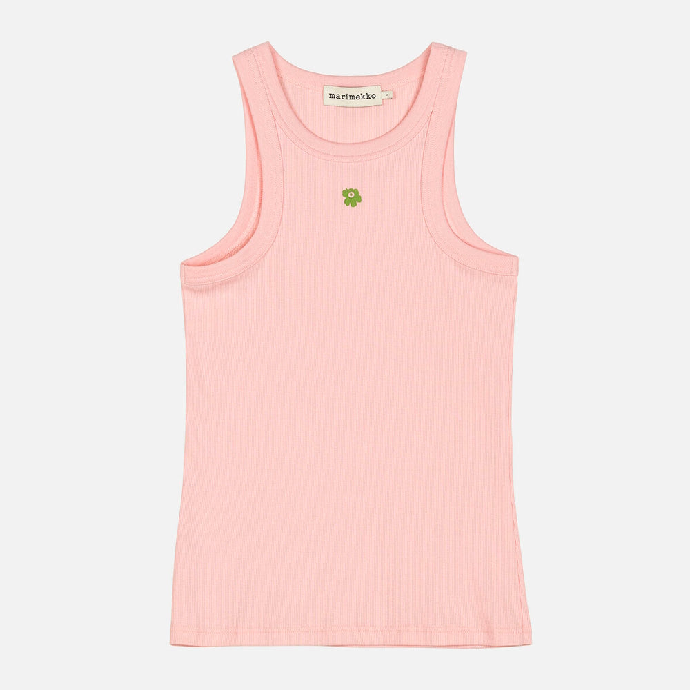 Marimekko Kupla Unikko Ribbed Singlet Top Light Pink