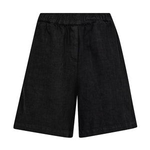 Mos Mosh Emmie Linen Bermuda Shorts Black