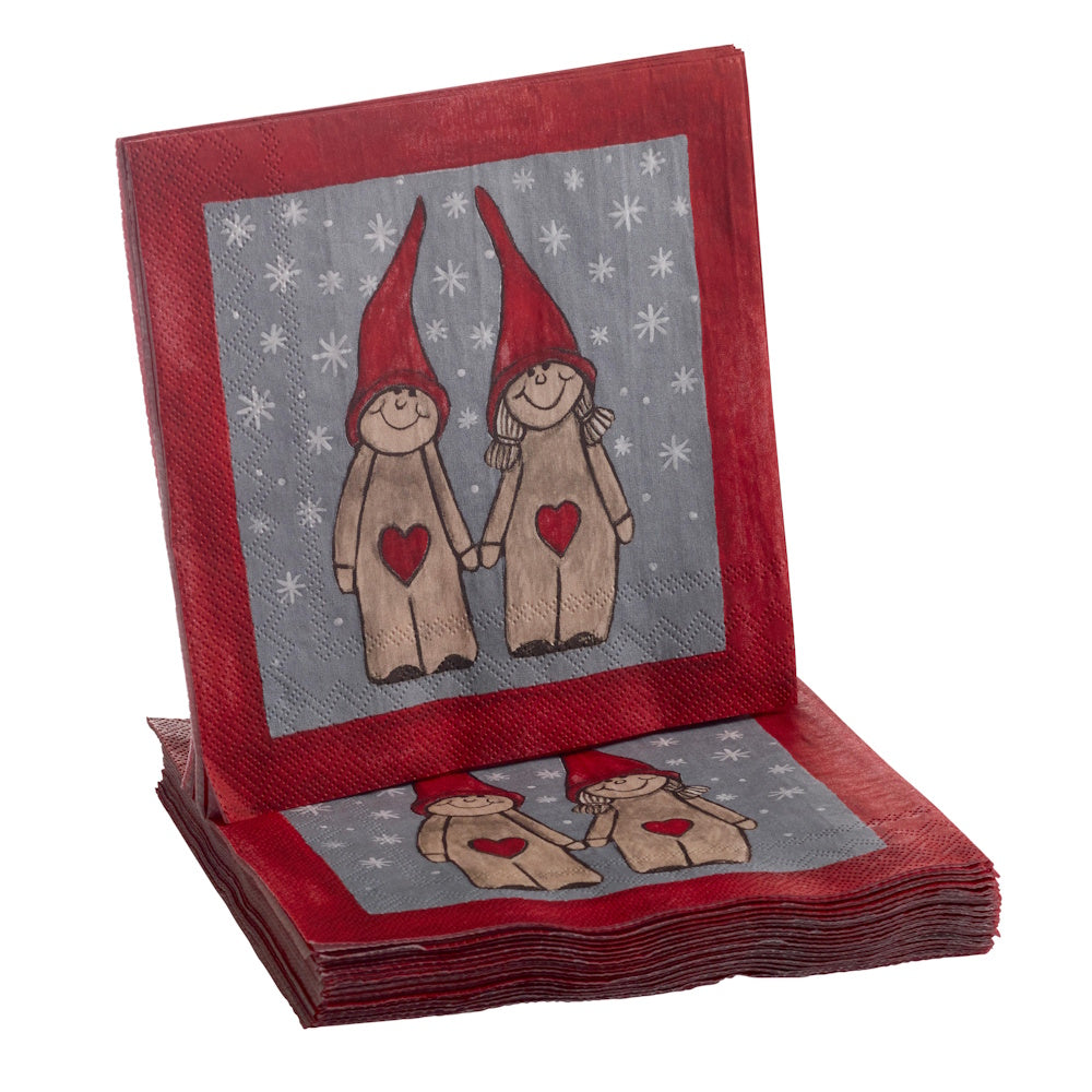 Naasgransgarden Peek-a-Boo Santa Paper Napkins 33x33cm