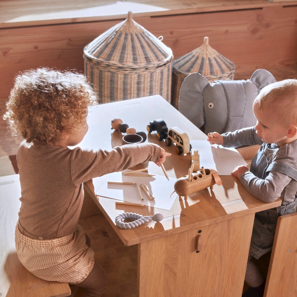OYOY Circus Basket Set 2pcs Blue
