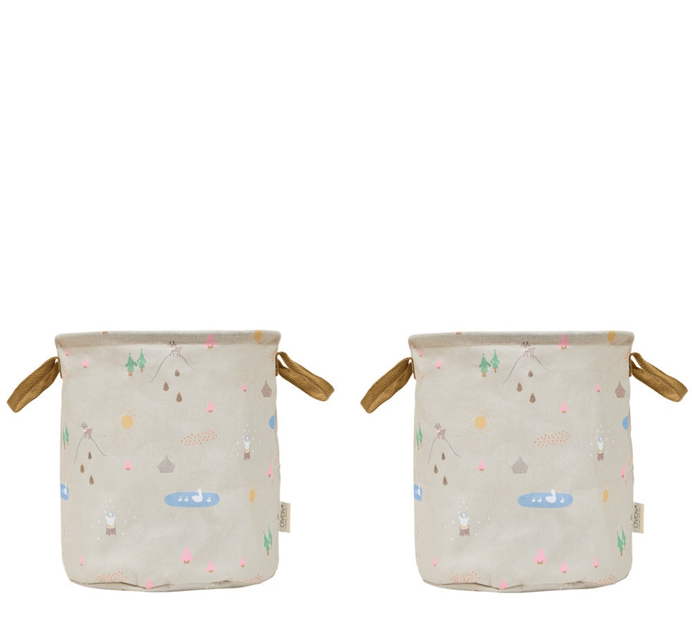 OYOY Deer & Duck Storage Basket 2 pack Medium
