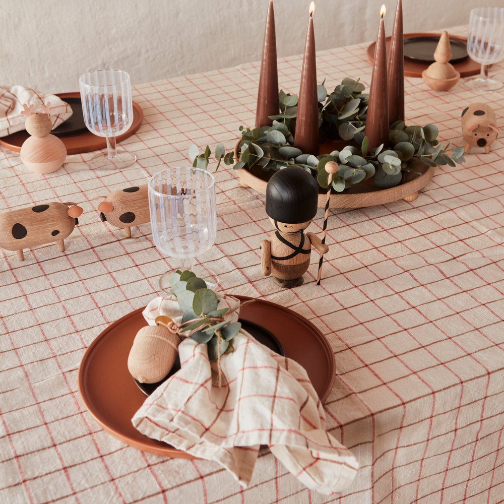 OYOY Grid Organic Cotton Tablecloth White 140x200cm
