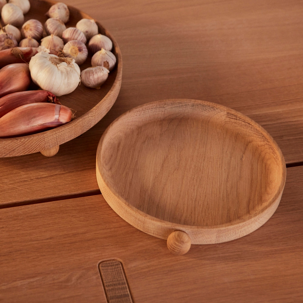 OYOY Inka Wood Tray Round Small Nature