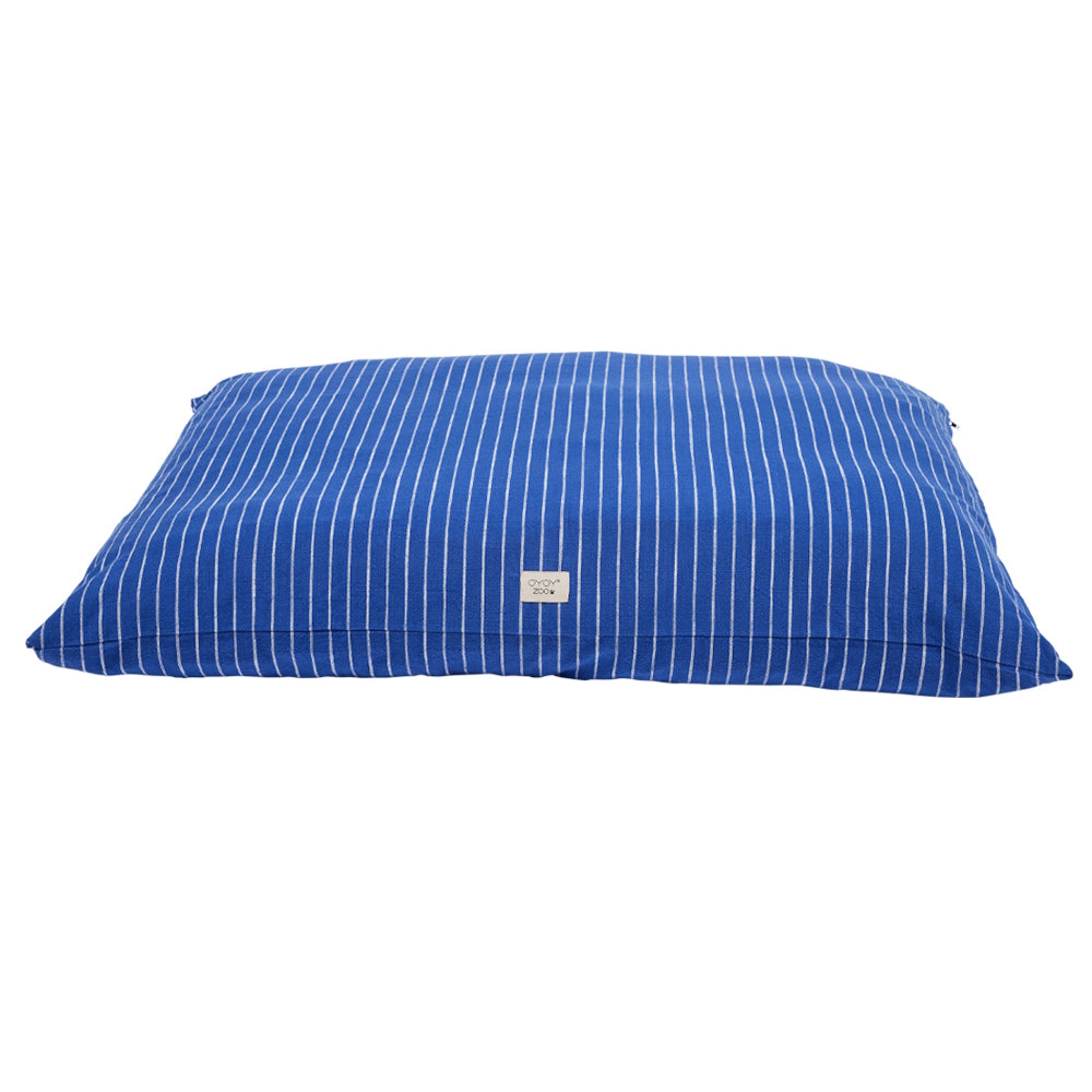 OYOY Kyoto Dog Cushion Large Optic Blue